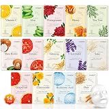 KONEUK 14 Pack Sheet Face Masks Skincare, Hydrating Face Masks Suitable for Dry Skin, Bulk Facial Mask Set for Women Skin Care, Face Mask Gifts Set for Face Spa