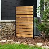 5ft H x 3.2ft W (1 Panel) No Dig Enclo Concord Cedar Wood Privacy Screen, Great to Hide Trash Cans, Decorative Patio Privacy Screen, Outdoor Privacy Fence Panel, Air Conditioner Fence, EC18022