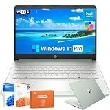 HP 2025 Laptop for Student Business, 14" Anti-Glare, Intel N150, 16GB RAM, 384GB Storage(128GB UFS+256GB MSD), Wi-Fi 6, Copilot AI & 1 Year Office 365, Willow Green, Windows 11 Pro, W/Accessories