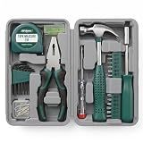 Hi-Spec Small Tool Kit Compact Set for Home and Office DIY, Green