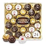 Ferrero Collection Gourmet Gift Box, 24 Assorted Confections with Hazelnut, Dark Chocolate and Coconut, 9.1 oz