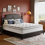 Gsleepee King Size Mattress, 12 Inch King Mattress in a Box, Innerspring Hybrid with Cooling Gel Memory Foam and Individually Wrapped Coils for Pressure Relief & Superior Support, Medium Firm