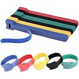 MVYC 120PCS 6 Inch Cable Ties Reusable Multi-Purpose Wire Ties Cord Organizer Adjustable Cable Management 5 Colors
