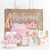pengtai Bridesmaid Gifts,Bridesmaids Proposal Bag,Will You Be My Bridesmaid,Bridesmaids Tote Bag Glass Cup Proposal Gifts