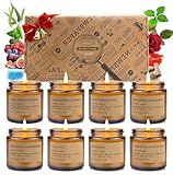 Candle Gift Set for Women – 8 Pack Scented Candles for Home,Long Lasting Soy Wax Amber Jar Candles, Aromatherapy Candle Set,Perfect Holiday Gifts