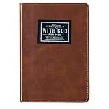 Joicim 2026 One minute WITH GOD for men, 365 days of daily prayer brown book, Bible prayer Faux Leather Journal