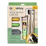 Dr. Oakley Dog Toothpaste and Toothbrush Vet-Grade Enzymatic Minty Fresh Flavor All Natural Total Dental Care Kit for Small Medium or Large Breeds and Cats
