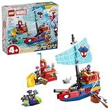 LEGO Marvel Spidey and His Amazing Friends Team Spidey Pirate Ship Building Toy for Kids - Super Hero Pretend Play Set for Preschool Boys & Girls, Ages 4+ - Gift Idea for Birthdays - 11208