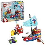 LEGO Marvel Spidey and His Amazing Friends Team Spidey Pirate Ship Building Toy for Kids - Super Hero Pretend Play Set for Preschool Boys & Girls, Ages 4+ - Gift Idea for Birthdays - 11208