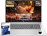 HP 17 inch Laptop, Microsoft Office 2024 Lifetime License & Windows 11 Pro, 17.3" FHD Display, AMD Ryzen 5 7430U, 32 GB RAM, 1 TB SSD, AMD Radeon Graphics, Anti-Glare,Wi-Fi 6, w/Accessories