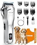 oneisall Dog Clippers for Grooming Thick Hair,Low Noise Dogs Grooming Kit with Detachable Stainless Steel Blade,Dog Shaver for Thick/Matted/Knotted/Fine/Wave/Curly Hair,PC18