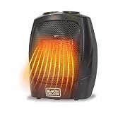 BLACK+DECKER Personal Ceramic Heater, 1500 Watts, BHDC201, Black
