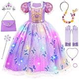 Meland Princess Dresses for Girls - Light Up Princess Costume for Little Girls, Halloween Costumes for Toddler Age 3-10, Birthday Gift for Girl (5-6 Years)