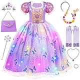 Meland Princess Dresses for Girls - Light Up Princess Costume for Little Girls, Halloween Costumes for Toddler Age 3-10, Birthday Gift for Girl (5-6 Years)