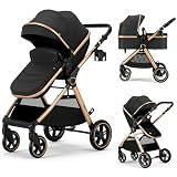 Accombe 2-in-1 Convertible Baby Stroller for Newborn to Toddler