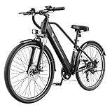 Heybike YC1 Electric Bikes for Adults, 26" Ebikes for Men, Peak 1200W Adults Electric Bicycle with Removable Battery, 7 Speed & Front Suspension, UL Certified（Dark）