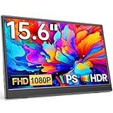 KQC Portable Monitor 15.6" 1080P FHD IPS Display, Ultra-Slim USB-C HDMI Travel Monitor with Kickstand, Zero Bezel Screen Extender for Laptop, Mac, Phone, PS, Xbox, Switch Gaming