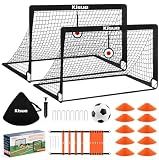 Soccer Goal, Kids Soccer Goals for Backyard Set of 2, Pop Up Soccer Net