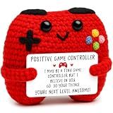 Gamer Gifts for Teen Boy, Positive Crochet Controller Gifts for Son Boyfriend Birthday, Gamer Gift for Teenage Boy, Boy Room Decor, Gaming Accessories for Kids Christmas
