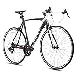 HH HILAND 700C Road Bike, 14 Speeds Sport Bike, Light Weight Aluminum Frame, Racing Bike for Men Women Adult Bicycle Black 49 CM Frame