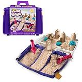Kinetic Sand, Folding Sand Box with 2lbs Play Sand, 7 Molds & Tools, Sensory Toys for Kids Ages 3 and up