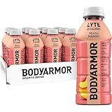 BODYARMOR LYTE Sports Drink Low-Calorie Sports Beverage, Peach Mango, Coconut Water Hydration, Natural Flavors With Vitamins, Potassium-Packed Electrolytes, Perfect For Athletes, 16 Fl Oz (Pack of 12)
