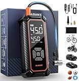 OlarHike Cordless Tire Inflator Portable Air Compressor,150 PSI Bike Pump with LED Light & Digital Pressure Gauge, Dual Power Air Pump for Car Tires, Motorcycle, Bicycle, Ball