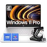 HP 2025 14 Inch Ultra Light Laptop, Sleek Natural Silver, Intel Processor N150, 16GB RAM, 384GB Storage(128GB UFS+256GB MSD), Wi-Fi 6, Windows 11 Pro, Copilot Key, w/Accessories