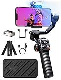 hohem iSteady M6 Kit Gimbal Stabilizer for Smartphone, 3-Axis Phone Gimbal with AI Tracking, Magnetic Fill Light, 18H Long Lasting Battery Stabilizer for iPhone & Android, Ideal for Video Recording