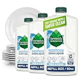Seventh Generation Dish Soap Refill, Free & Clear, 50 oz, Pack of 3