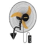 CAMMOO 20 inch Wall Mount Fan Oscillating, Extended 3.3ft Wired Remote and 6.6ft Power Cord, 3-Speed Industrial Wall Mounted Fan for Commercial, Greenhouse, Garage, Workshop, Horse Barn, Gym, 1 Pack