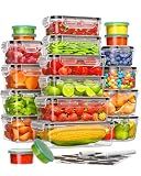 Canfanni 40 Piece Food Storage Containers with Lids, BPA-Free