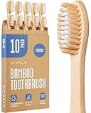 VIVAGO Bamboo Toothbrushes - Medium Bristles Toothbrushes for Adults