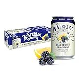 Waterloo Sparkling Water, Blackberry Lemonade, 12 Fl Oz Cans (Pack of 12)