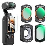 K&F CONCEPT FD161 Magnetic Wide Angle Lens & Effect & ND & CPL Filter Set Compatible with Pocket 4/3, Xtra Muse, Wide-Angle Lens CPL Black Diffusion 1/4 ND2-32 Filters, HD Optical Glass/Multi-Coated
