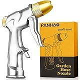 FANHAO Upgraded 100% Metal Garden Hose Nozzle Heavy Duty, High Pressure