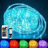 Minetom Color Changing Rope Lights Outdoor, 33FT 100 LED Rope Light