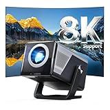 [8K 4K Support/2000 ANSI/AI Visual Calibration] Native 1080P Projector with Android 14 OS Smart Video Projector Compatible with Netflix YouTube Dolby Atmos AI Auto Focus&Keystone&Obstacle Avoidance