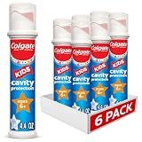 Colgate Kids Toothpaste Pump with Fluoride, Bulk 6 Pack, 4.4 oz
