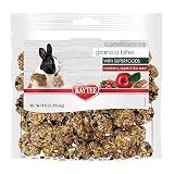 Kaytee Granola Bites with Superfoods Cranberry, Apple and Flax for Rats, Mice, Hamsters, Gerbils, Rabbits, Guinea Pigs and Chinchillas, 4.5 oz