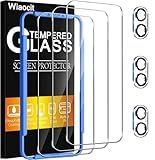 Wiaocit 3 Pack Tempered Glass Screen Protector for iPhone 16 with 3 Pack Camera Lens Protector, 9H Hardness, Bubble Free, Case Friendly