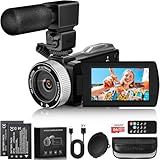 Dsoon Camcorder Video Camera 4K Ultra 48MP Vlogging Camera for YouTube 18X Digital Zoom Camcorder Recorder 3.0" IPS HD Screen IR Night Vision with 64GB TF Card, Lens Cap, Mic, 2 Batteries