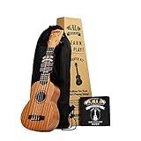 Official Kala Learn to Play Ukulele Soprano Starter Kit, Satin Mahogany – Includes online lessons, tuner app, and booklet (KALA-LTP-S)