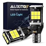 AUXITO 912 921 LED Bulb for Backup Light Reverse Lights High Power 2835 15-SMD Chipsets Error Free T15 906 922 W16W Bulbs, 6000K White, Automotive Light Bulbs (Upgraded, Pack of 2)