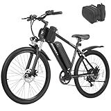 Hoverfly OUREA 26" Electric Bike for Adults, 750W Peak Motor Mountain Ebike, 20MPH Up to 40 Miles, UL2849 Certified, 7-Speed, Removable Battery, Shock Absorber, Fat Tire Commuter E-Bike