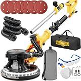 Drywall Sander, 950W 8.5A Electric Drywall Sander with Vacuum Dust Collector, 9 Variable Speed 800-2100RPM, Foldable & Extendable Handle, Wall Sander for Popcorn Ceiling, Drywall Pole Sander