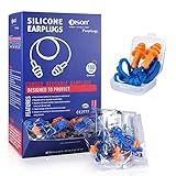 Dison 100Pairs Silicone Ear Plugs, 32dB Corded Reusable Earplugs for Hearing Protection, Noise Reduction for Shooting Range, Work, Travel