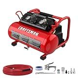 CRAFTSMAN Air Compressor, 2 Gallon Portable Air Compressor 1/3HP Max 125 PSI Oil-Free Light Weight with 10 PCS Accessory Kit