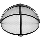 WeCooper Outdoor Fire Pit Spark Screen Cover,36" Dia,Easy Access Door,Round