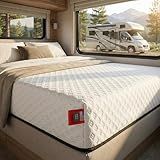 hoggisleep Short Queen - 8 Inch RV Mattress - 60x74, Aquasoft Memory Foam Mattress, Medium Firm, Breathable Diamond Soft Cover Fabric, Certified Safe Foam, Bed in a Box Mattress, Made in Mississippi
